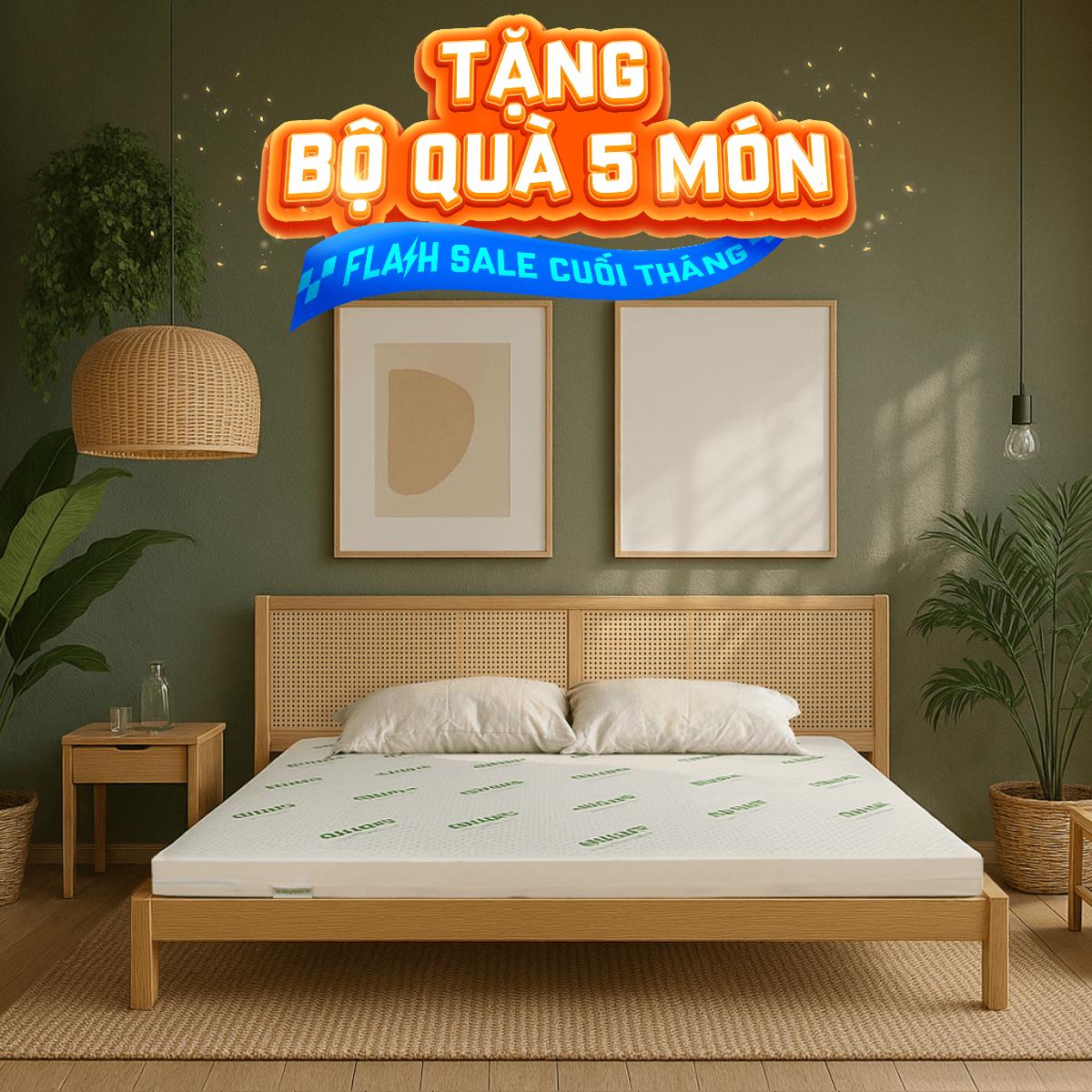 Nệm cao su thiên nhiên Gummi Classic thế hệ mới dày 5/10/15cm