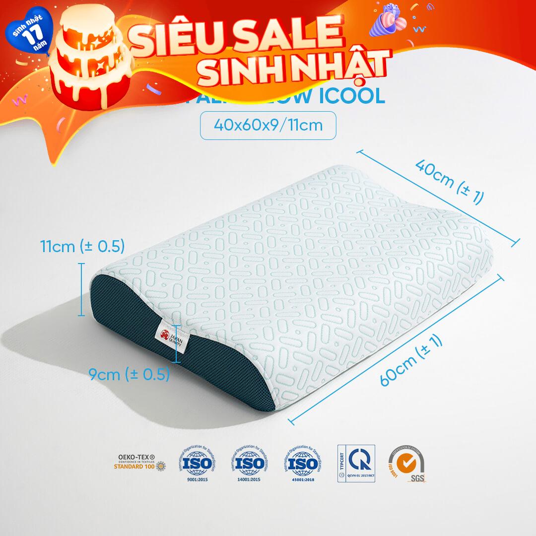 Gối Aeroflow iCool làm mát công thái học