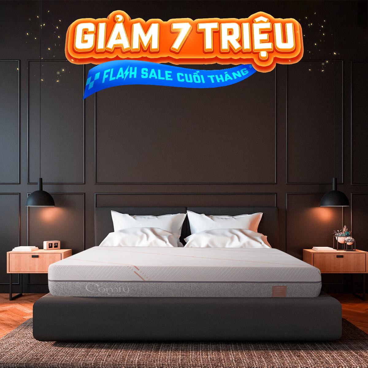 Nệm foam Comfy Lux 1.0 cao cấp kháng khuẩn kép dày 20cm