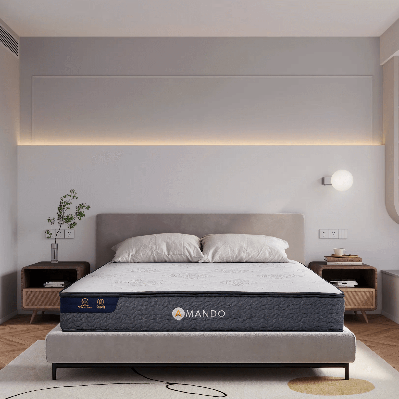 Nệm lò xo Amando Elite Original túi độc lập tiêu chuẩn khách sạn 5 sao dày 23cm