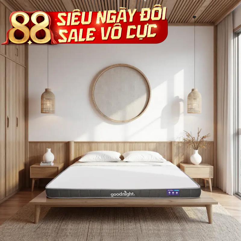 Nệm cao su đa tầng Goodnight Latex Hybrid (Rena) vững chắc, thông thoáng dày 10cm