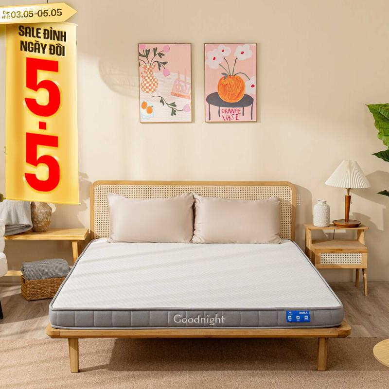 Nệm cao su đa tầng Goodnight Rena vững chắc, thông thoáng dày 10cm Nệm cao su đa tầng Goodnight Rena vững chắc, thông thoáng dày 10cm