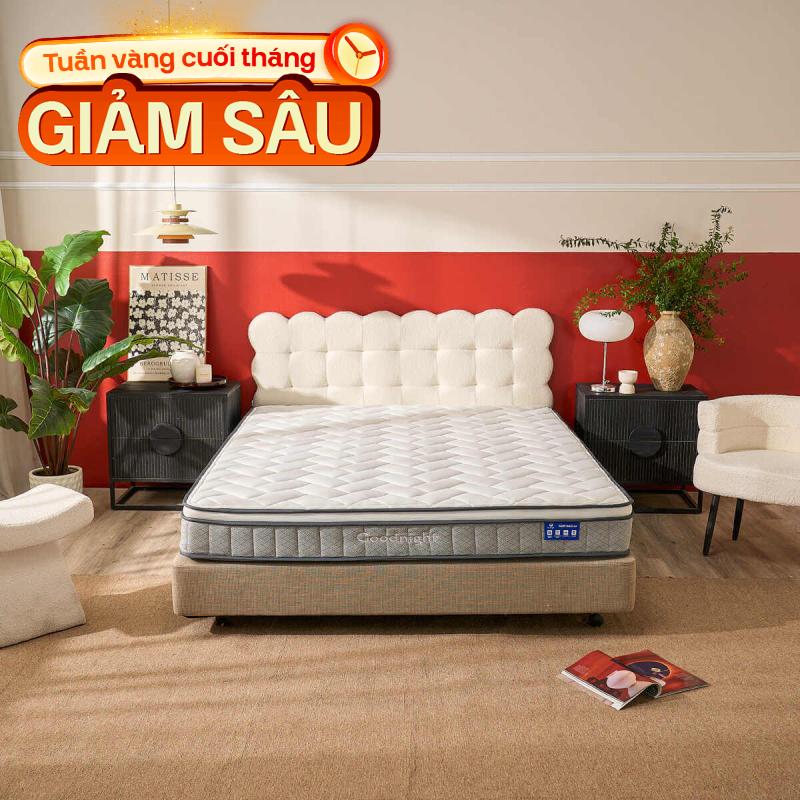 Nệm lò xo Goodnight Sleep Wave giảm tiếng ồn dày 20cm