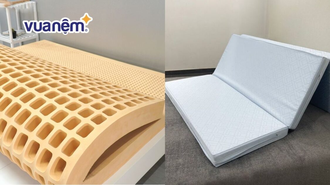 Nên mua nệm cao su hay bông ép? So sánh 2 loại nệm
