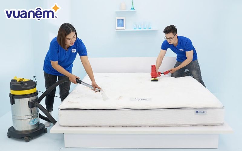 Vua Nệm cung cấp dịch vụ giặt nệm chuyên nghiệp ngay tại nhà