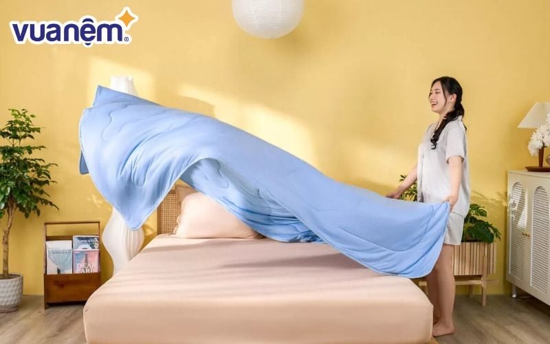 Giặt chăn ga ngày mưa nhanh khô, không bị ẩm mốc là điều quan trọng