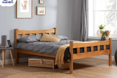 mẫu giường gỗ 1m4