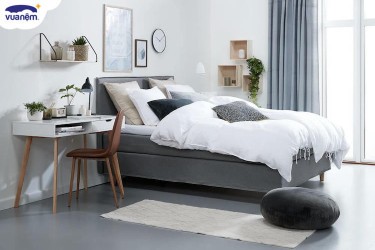 Các mẫu giường ngủ màu xám đẹp