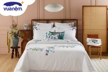 chăn ga gối cotton thêu