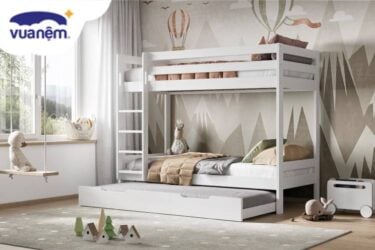 giường tầng gỗ và giường tầng sắt