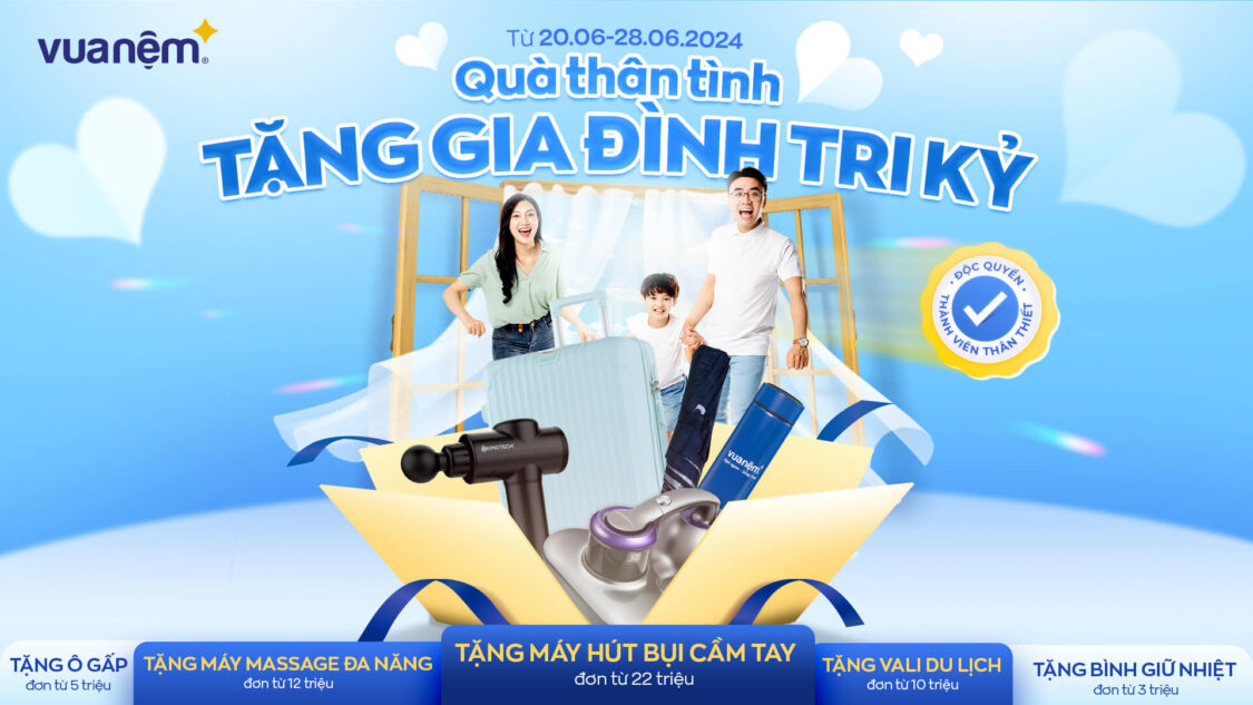 Vua Nệm khuyến mãi chào mừng ngày gia đình Việt Nam