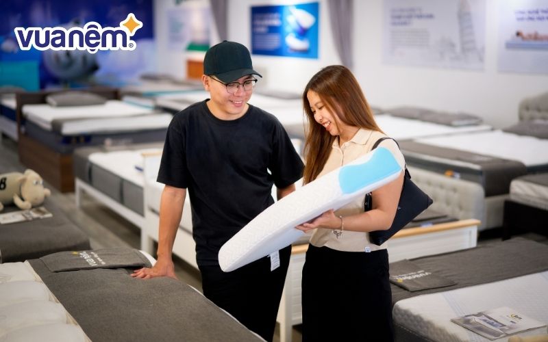 Mua gối cao su thiên nhiên chất lượng tại Vua Nệm