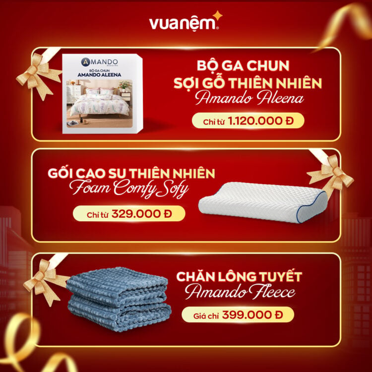 Vua Nệm tưng bừng khai trương hai cửa hàng mới, vô vàn ưu đãi từ các sản phẩm chăn ga gối