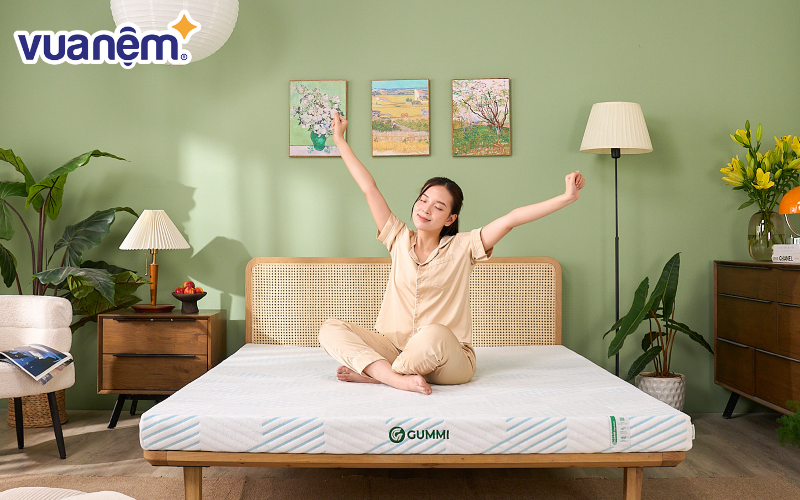 Nệm cao su tinh chất trà xanh Gummi Signature