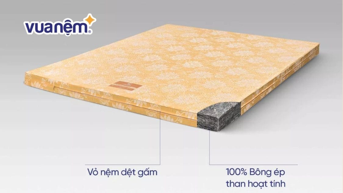 5 mẫu nệm bông ép than hoạt tính gấp 3 bán chạy 2025