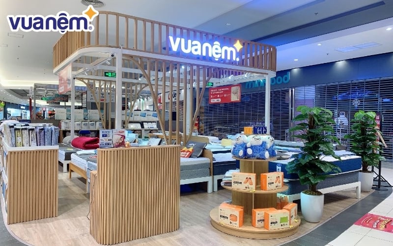 Không gian showroom chăn ga gối nệm chất lượng tại Aeon Mall Hải Phòng
