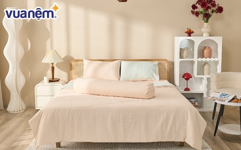 Amando Celia là bộ chăn ga gối đệm cưới kết hợp hoàn hảo hai chất liệu Tencel và Polyester