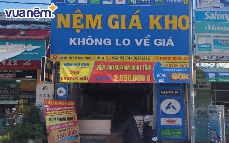 Nệm Giá Kho - Cửa hàng nệm cao su non ở Cần Thơ giá tốt