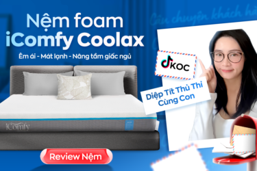 TikToker Diệp Tít Thủ Thỉ Cùng Con review nệm iComfy Coolax