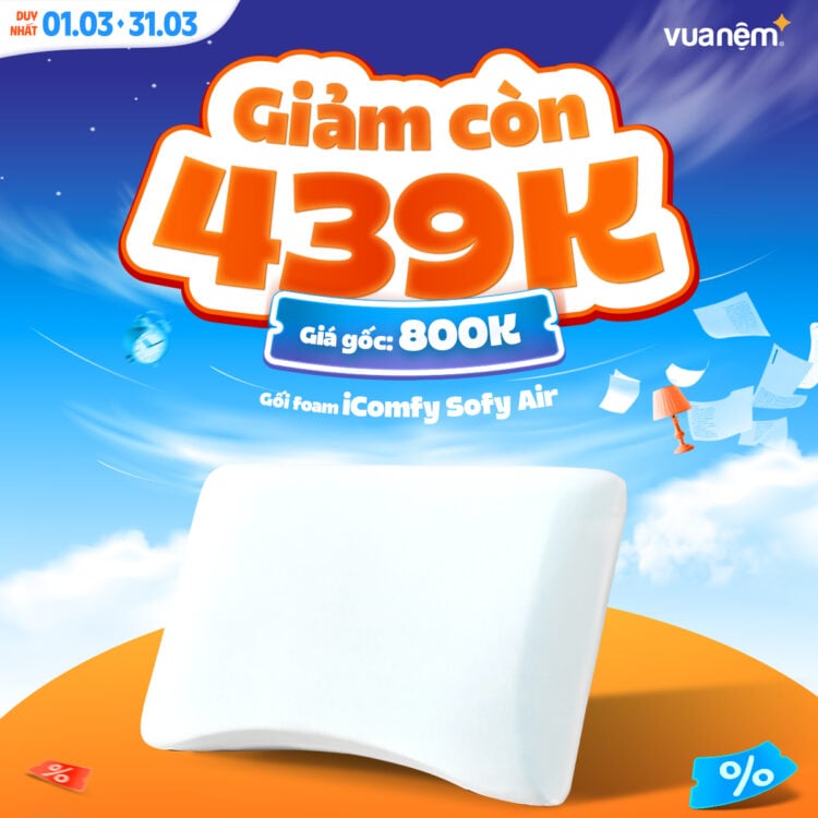 Gối foam iComfy Sofy Air