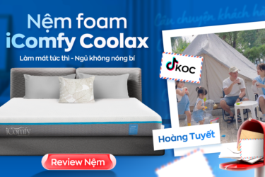 Tiktoker Hoàng Tuyết tiết lộ bí quyết giúp cả nhà ngủ ngon với nệm iComfy Coolax
