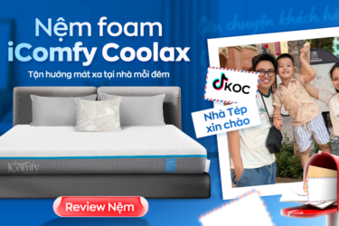 TikToker Nhà Tép Xin Chào chia sẻ cách biến chiếc giường thành spa với nệm iComfy Coolax 