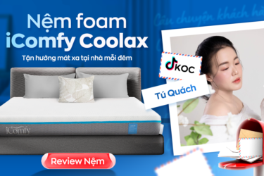 Tiktoker Tú Quách chia sẻ cách tận hưởng cảm giác mát xa tại nhà với nệm iComfy Coolax