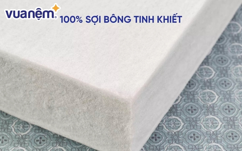 Ưu tiên mua nệm bông bép được làm từ 100% bông tinh khiết