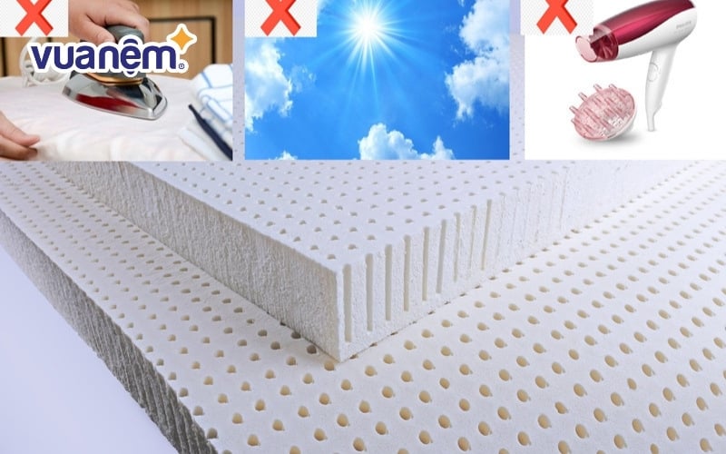 Những việc cần tránh để tăng tuổi thọ của nệm cao su