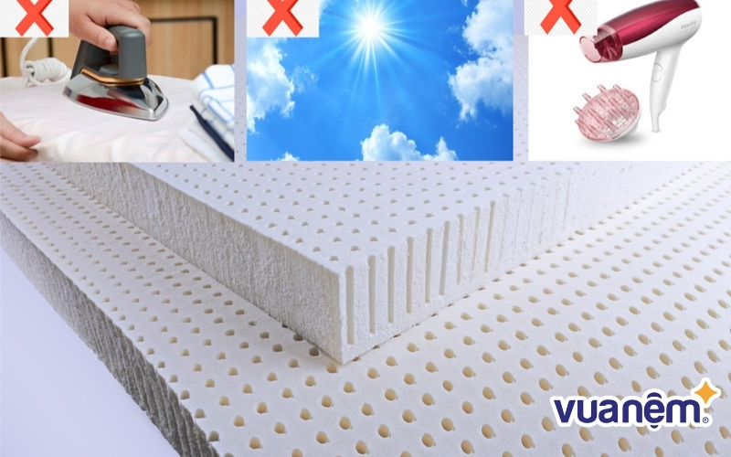 Cách bảo quản nệm cao su Cách bảo quản nệm cao su là tránh để nệm tiếp xúc với nhiệt độ cao
