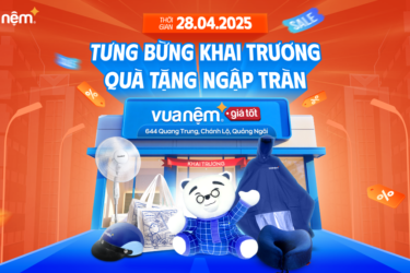 Khai trương Vua Nệm Quảng Ngãi: Ưu đãi ngập tràn – Check-in nhận quà dễ dàng