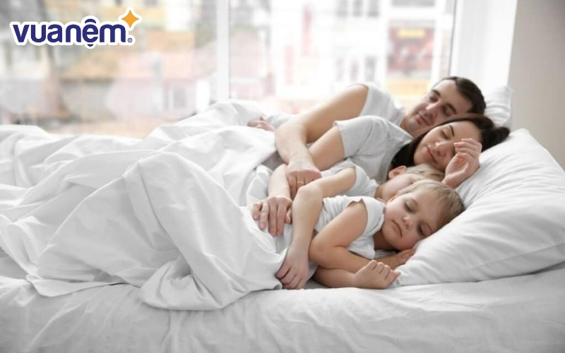 Nệm mang đến không gian ngủ tĩnh lặng cho cả gia đình