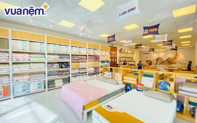 Vua Nệm là đại lý phân phối chính thức các dòng nệm của các thương hiệu nổi tiếng như Liên Á, Kim Cương, Dunlopillo,…