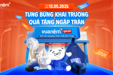 Khai trương Vua Nệm Bình Thuận: Giá sốc chào hè - Quà tặng hết ý