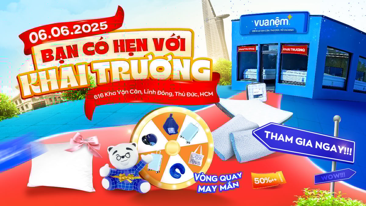 Khai trương Vua Nệm Kha Vạn Cân – Tham gia vòng quay may mắn, nhận quà hấp dẫn