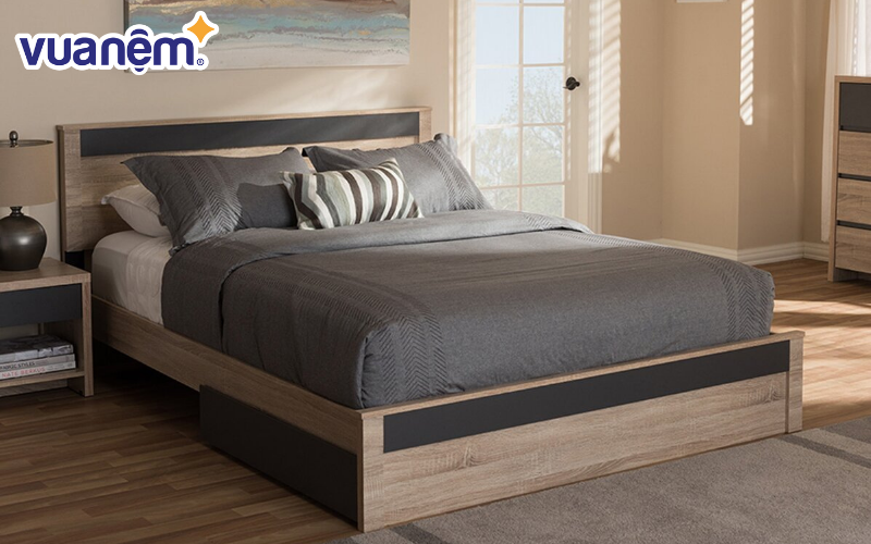 Mẫu giường gỗ công nghiệp số 1