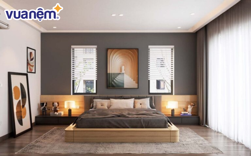 Mẫu giường gỗ công nghiệp số 13
