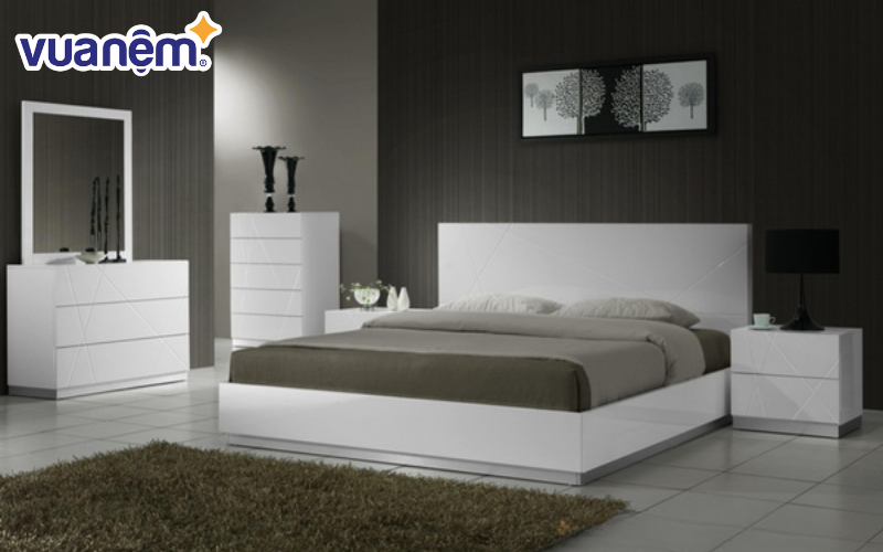 Mẫu giường gỗ công nghiệp số 21