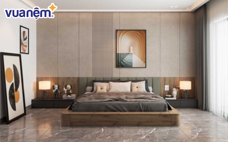 Mẫu giường gỗ công nghiệp số 9