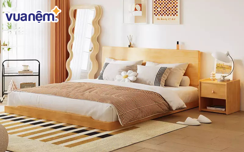 Mẫu giường gỗ tự nhiên số 10
