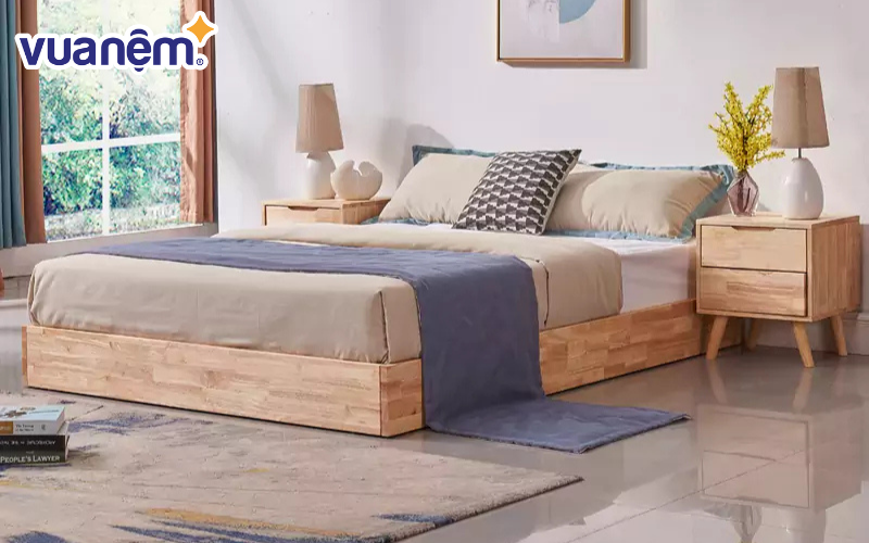 Mẫu giường gỗ tự nhiên số 8