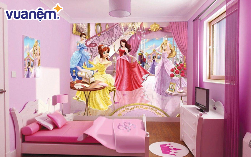 Mẫu giường ngủ công chúa elsa