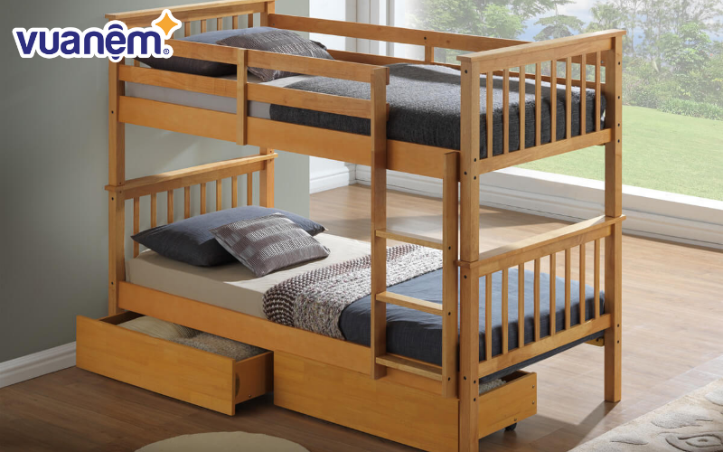 Mẫu giường tầng bằng gỗ tự nhiên số 1