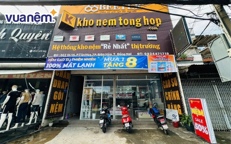 Kho Nệm Tổng Hợp cung cấp nệm cao su từ nhiều thương hiệu uy tín
