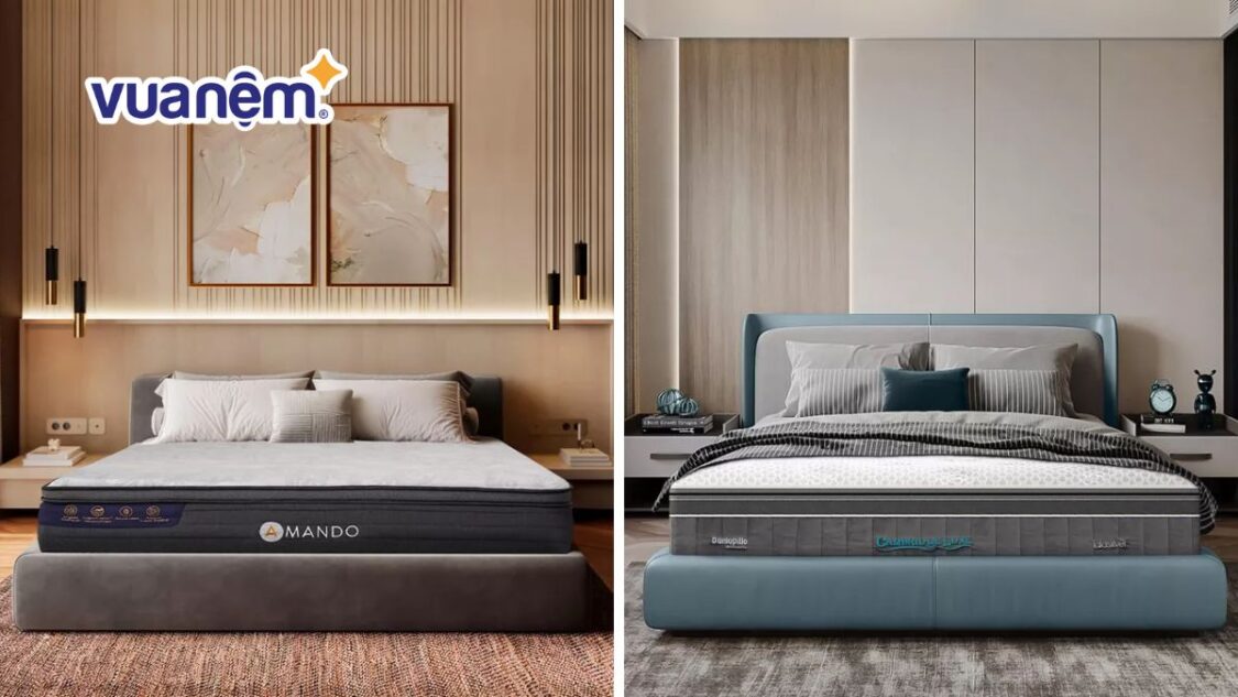 So sánh nệm Amando và nệm Dunlopillo: Nên mua loại nào?