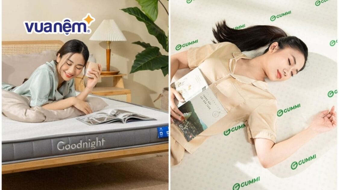 so sánh nệm Goodnight và nệm Gummi