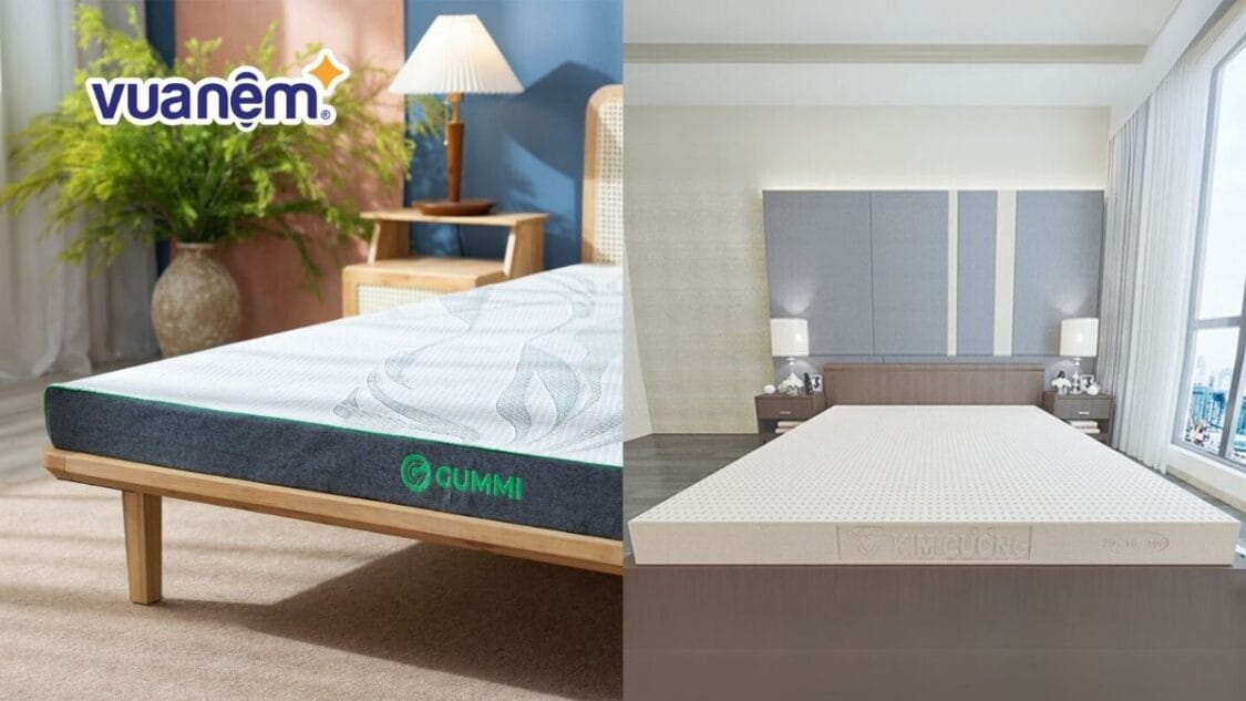 so sánh nệm gummi và nệm kim cương