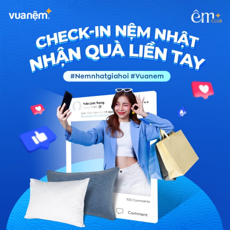 Check‑in nệm Nhật - Nhận quà liền tay