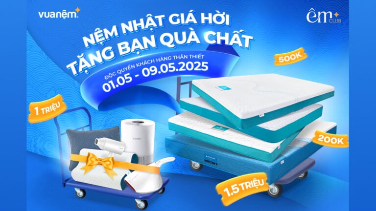 Ưu đãi nệm Nhật Aeroflow: Giảm đến 1,5 triệu – Tặng quà “Chuẩn Nhật”