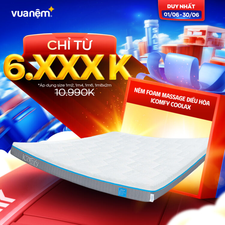 Nệm foam massage điều hòa iComfy Coolax
